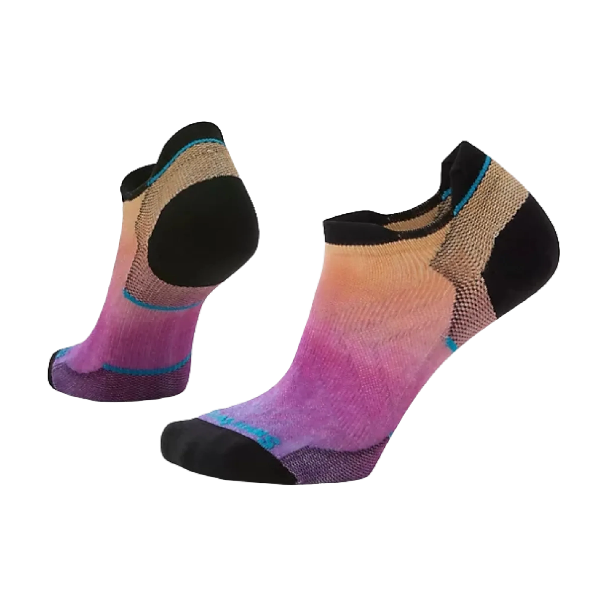 Women's Run Zero Cushion Ombre Print Low Ankle Socks