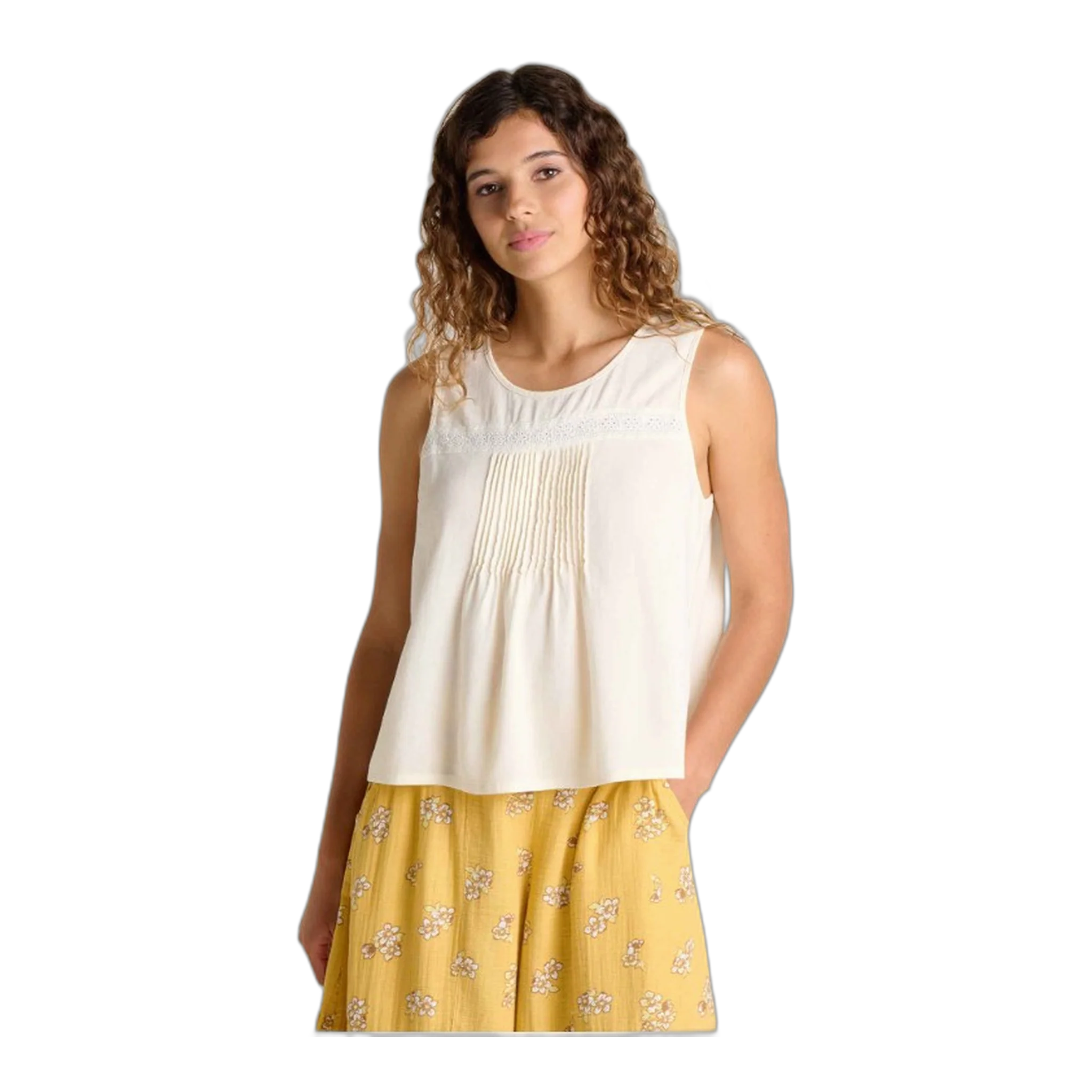 Manzana Pin Tuck Tank