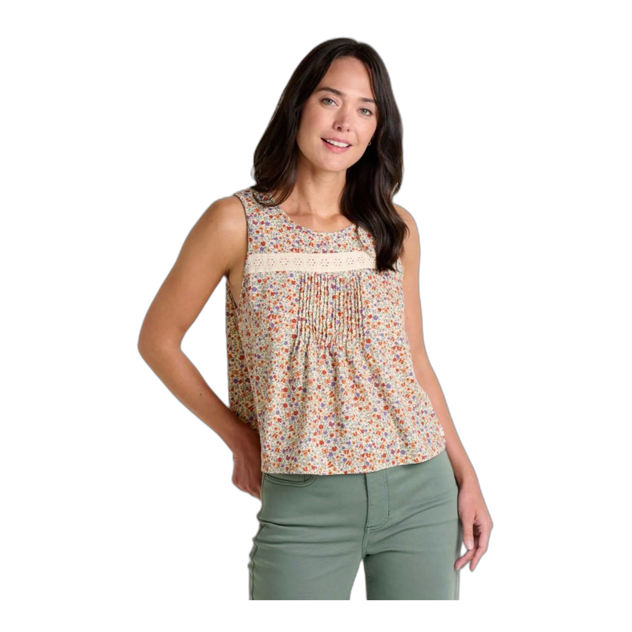 Manzana Pin Tuck Tank